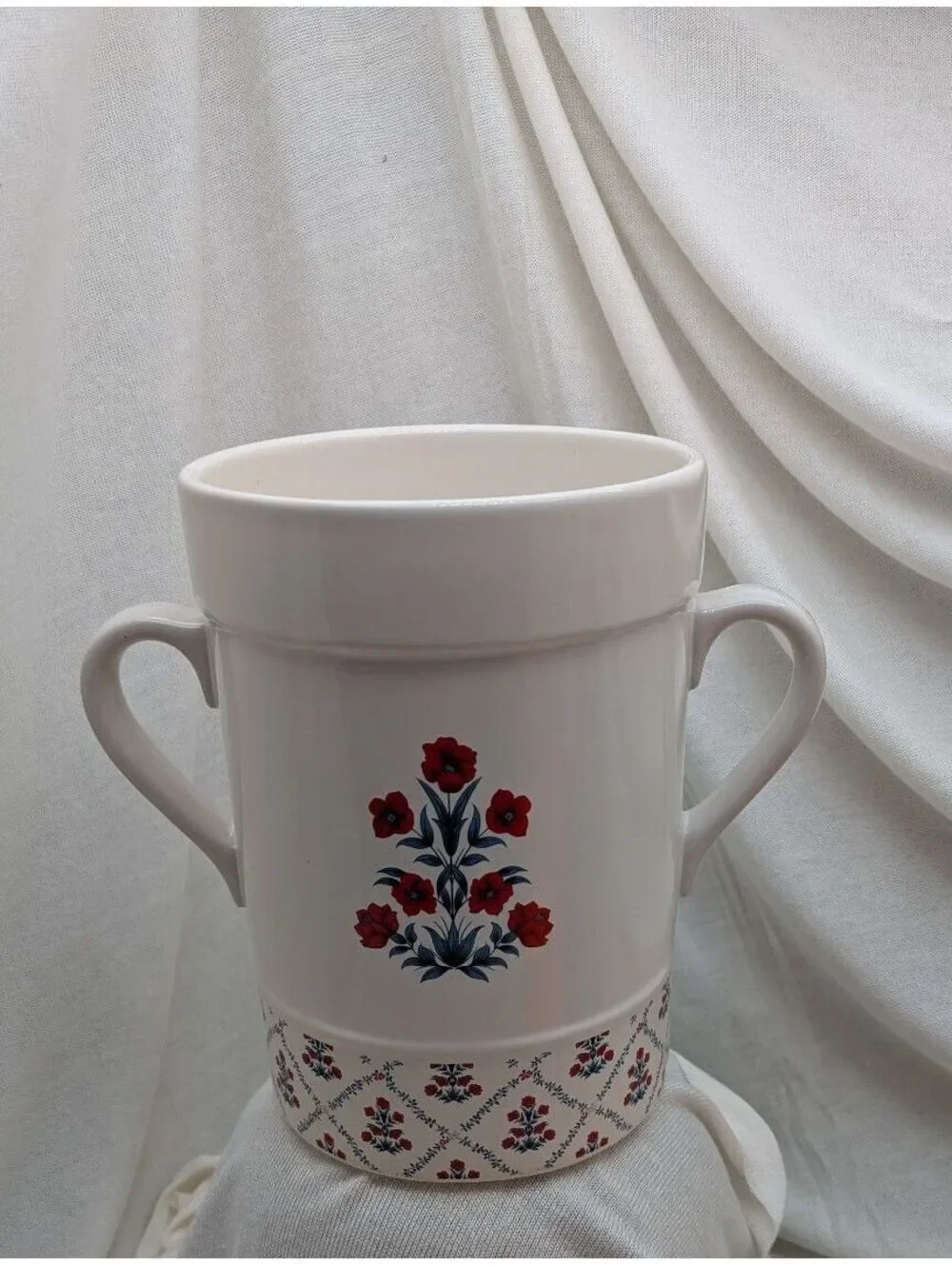 My Texas House Poppy Trellis Ceramic Utensil Crock 7